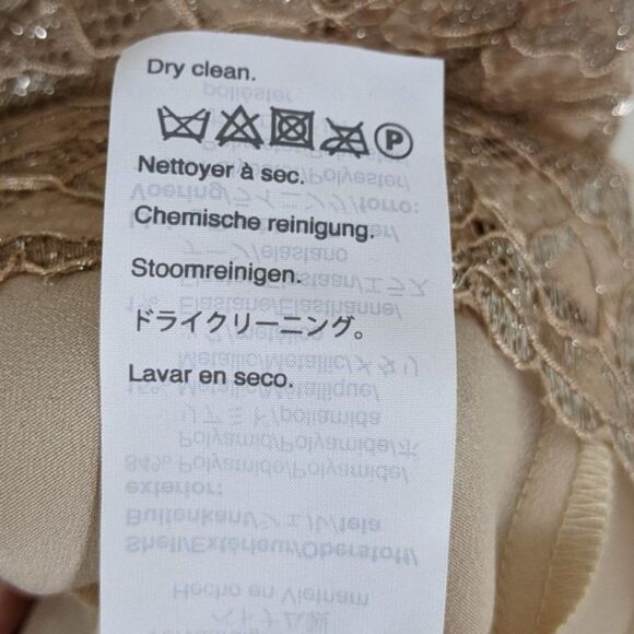 J. Crew Lace Metallic Beige Halter Top XXS - Picture 6 of 8